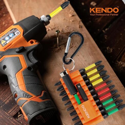 Kendo 22 Piece Impact Hex Head Wrench Bit Set with Magnetic CNC Machined Tip, 1/4 Hex Shank S2 Steel Hex Bits, 2" Long, 20+1 Pack (Metric and SAE) in Saudi Arabia