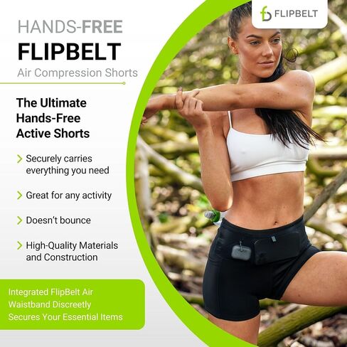 FlipBelt شورت نسائي Air Comp 3 بوصة - أسود - S in Kuwait