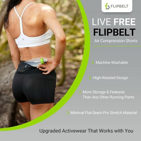 FlipBelt شورت نسائي Air Comp 3 بوصة - أسود - S in Kuwait