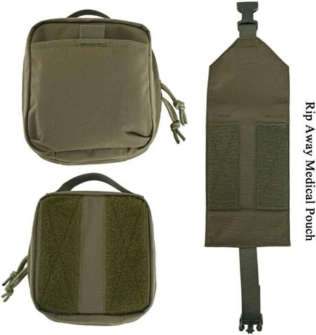 IFAK Pouch,Mysumtac Medical Bag,First Aid Bag with Molle Rip Away Quick Release Platform,Red Cross Patch Included for Tactical Vest Battle Belt Cumberbund in Saudi Arabia