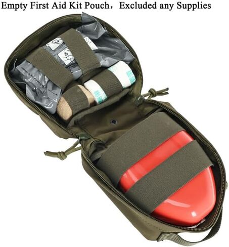 IFAK Pouch,Mysumtac Medical Bag,First Aid Bag with Molle Rip Away Quick Release Platform,Red Cross Patch Included for Tactical Vest Battle Belt Cumberbund in Saudi Arabia