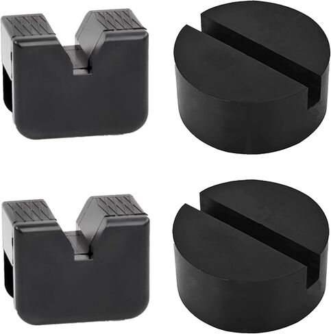 4 Pack Rubber Pads for Floor Jack and Jack Stands 2Ton - 4Ton, Universal Rubber Slotted Frame Rail Pinch welds Protector in Saudi Arabia