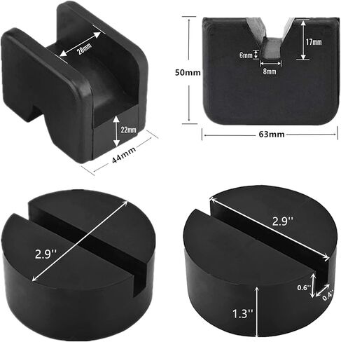 4 Pack Rubber Pads for Floor Jack and Jack Stands 2Ton - 4Ton, Universal Rubber Slotted Frame Rail Pinch welds Protector in Saudi Arabia