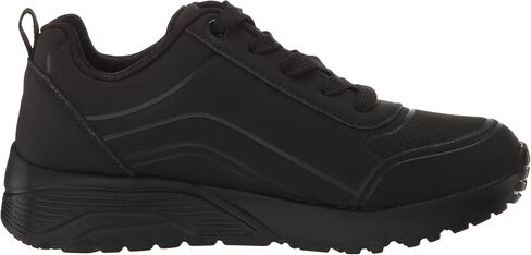 Skechers Kids Girls Uno Lite-Easy Zip Sneaker, Black/Black, 5.5 Big Kid in Saudi Arabia
