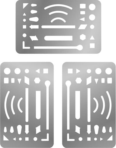 Sumind 3 Packs Erasing Shield Stainless Steel Letter Shield Craft Drawing Drafting Tool in Saudi Arabia