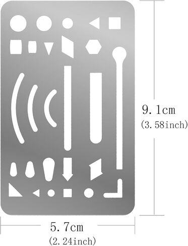 Sumind 3 Packs Erasing Shield Stainless Steel Letter Shield Craft Drawing Drafting Tool in Saudi Arabia