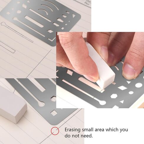 Sumind 3 Packs Erasing Shield Stainless Steel Letter Shield Craft Drawing Drafting Tool in Saudi Arabia