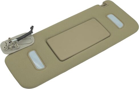 22850306 Sun Visor Left Driver Side Beige w/Mirror for 2007-2013 Chevy Avalanche Silverado Suburban 1500 2500 3500 2007-2014 Cadillac Escalade ESV Chevy Tahoe GMC Yukon in Saudi Arabia