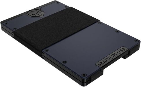 Slim Wallets for Men - Metal Card Holder Wallet Made in USA - RFID Blocking Minimalist Wallet - Aluminum Wallet With Cash Strap - Front Pocket Wallet for Men in Saudi Arabia