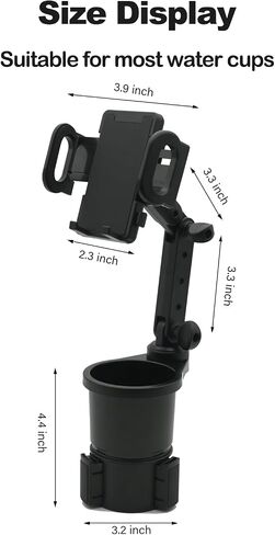 for Cup Holder Phone Holder,Cup Adapter Adjustable Base Compatible with Yeti 14/24/36/46oz Ramblers,Hydro Flasks 32/40oz Car Cup Holder Expander Adapter Cybertruck Accessories in Saudi Arabia