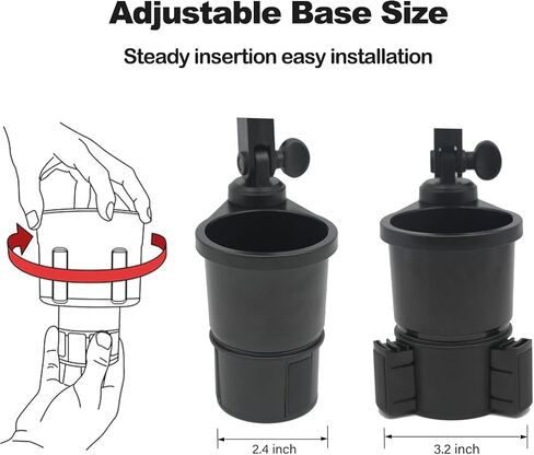 for Cup Holder Phone Holder,Cup Adapter Adjustable Base Compatible with Yeti 14/24/36/46oz Ramblers,Hydro Flasks 32/40oz Car Cup Holder Expander Adapter Cybertruck Accessories in Saudi Arabia