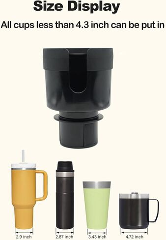 for Cup Holder Phone Holder,Cup Adapter Adjustable Base Compatible with Yeti 14/24/36/46oz Ramblers,Hydro Flasks 32/40oz Car Cup Holder Expander Adapter Cybertruck Accessories in Saudi Arabia