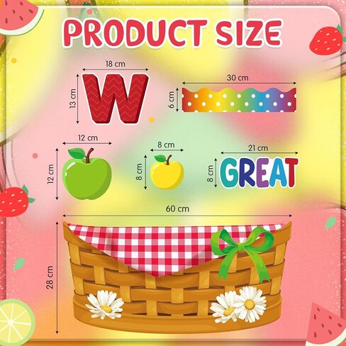 Qilery 87 Pieces Fall Theme Classroom Decorations Motivational Fruit Bulletin Board Set Apples Cutouts Honeycomb Tissue Paper Apples for Thanksgiving Primary Middle School Wall Door Blackboard Decor in Saudi Arabia