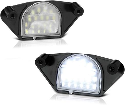 VIPMOTOZ Full LED License Plate Light Tag Lamp Assembly For Chevy Corvette Impala Monte Carlo GMC S15 Sonoma Pontiac Grand Prix Firebird Buick Oldsmobile Models 6000K White 2-Piece Set Replacement in Saudi Arabia