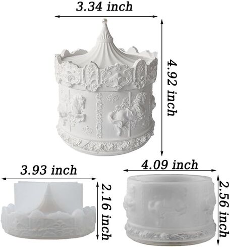قوالب الراتنج صندوق تخزين قوالب السيليكون، جرة تخزين المجوهرات الدائرية قالب الراتنج مع غطاء، قوالب السيليكون لراتنجات الايبوكسي حامل الشموع DIY حامل القلم الفنون والحرف اليدوية ديكور المنزل in Kuwait