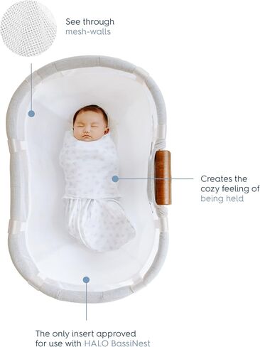 HALO BassiNest Newborn Insert, Only Insert Approved BassiNest, Cuddles Newborn for Better Sleep in Saudi Arabia