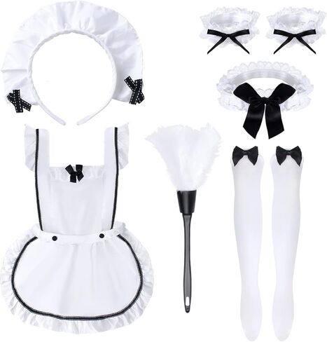 Women French Maid Costume Accessories Kit Anime Cosplay Dress Apron in Saudi Arabia