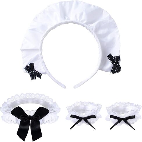 Women French Maid Costume Accessories Kit Anime Cosplay Dress Apron in Saudi Arabia