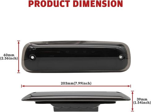 HAKA TOUGH LED 3rd Third Brake Light, Rear Brake Center High Mount Stop Tail Light for Jeep Cherokee 1997 1998 1999 2000 2001 Accessories,Replace OEM # 55155614AE,Smoked,1PCS in Saudi Arabia