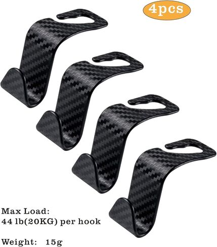 Car Seat Gap Filler Organizer, 2 Pcs Car Seat Organizer Front Seat Gap Filler, Common Fit Organizer Stop Things from Dropping,4 Pcs Car Seat Headrest Hook(6 Pack) in Saudi Arabia