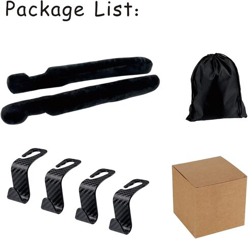 Car Seat Gap Filler Organizer, 2 Pcs Car Seat Organizer Front Seat Gap Filler, Common Fit Organizer Stop Things from Dropping,4 Pcs Car Seat Headrest Hook(6 Pack) in Saudi Arabia