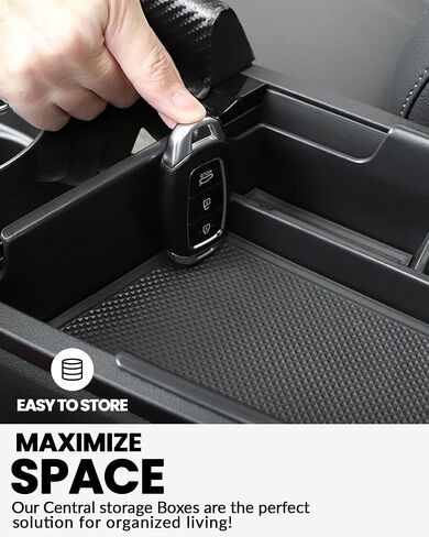 لشركة هيونداي إلنترا 2021-2024 سيارة مركز وحدة التحكم درج منظم مركز مسند الذراع صندوق تخزين ثانوي علبة ABS إدراج المنظم الداخلي in Kuwait