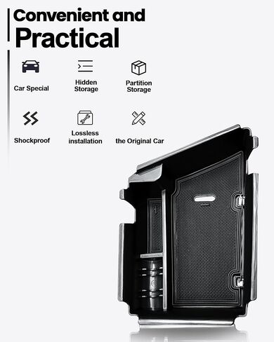 لشركة هيونداي إلنترا 2021-2024 سيارة مركز وحدة التحكم درج منظم مركز مسند الذراع صندوق تخزين ثانوي علبة ABS إدراج المنظم الداخلي in Kuwait