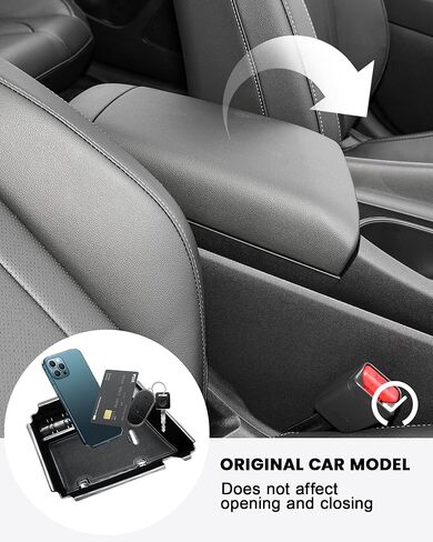 لشركة هيونداي إلنترا 2021-2024 سيارة مركز وحدة التحكم درج منظم مركز مسند الذراع صندوق تخزين ثانوي علبة ABS إدراج المنظم الداخلي in Kuwait