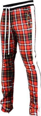 SCREENSHOT-Track Pants Fashion P41902 Mens Premium Straight Fit Athletic Fitness Fashion Urban Streetwear Bottoms in Saudi Arabia