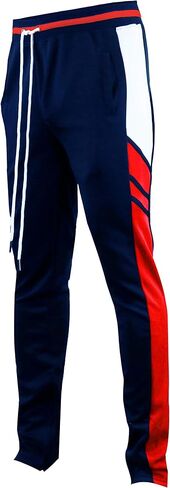 SCREENSHOT-Track Pants Fashion P41902 Mens Premium Straight Fit Athletic Fitness Fashion Urban Streetwear Bottoms in Saudi Arabia