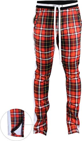 SCREENSHOT-Track Pants Fashion P41902 Mens Premium Straight Fit Athletic Fitness Fashion Urban Streetwear Bottoms in Saudi Arabia