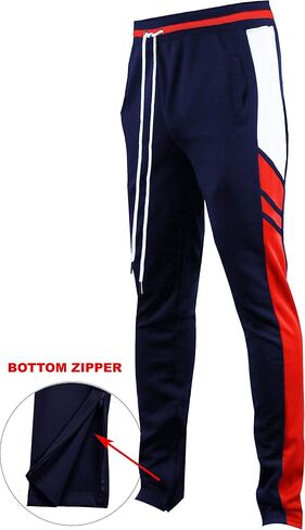 SCREENSHOT-Track Pants Fashion P41902 Mens Premium Straight Fit Athletic Fitness Fashion Urban Streetwear Bottoms in Saudi Arabia