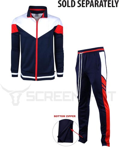 SCREENSHOT-Track Pants Fashion P41902 Mens Premium Straight Fit Athletic Fitness Fashion Urban Streetwear Bottoms in Saudi Arabia
