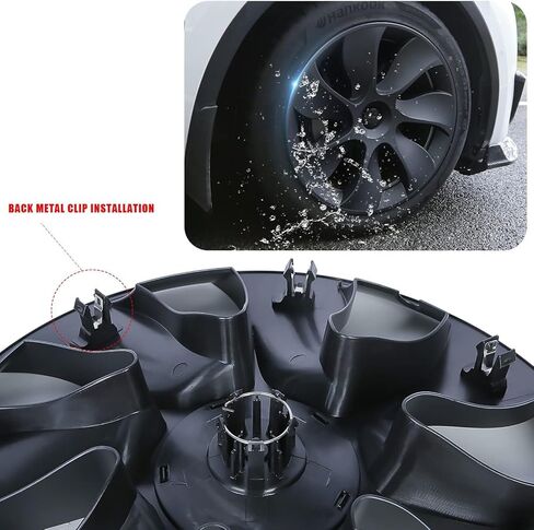ThinSGO for Tesla Model Y Hubcap Model Y غطاء عجلة 19 بوصة أغطية محور العجلات شديدة التحمل لطراز Tesla Y (مجموعة من 4) in Kuwait