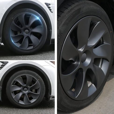 ThinSGO for Tesla Model Y Hubcap Model Y غطاء عجلة 19 بوصة أغطية محور العجلات شديدة التحمل لطراز Tesla Y (مجموعة من 4) in Kuwait