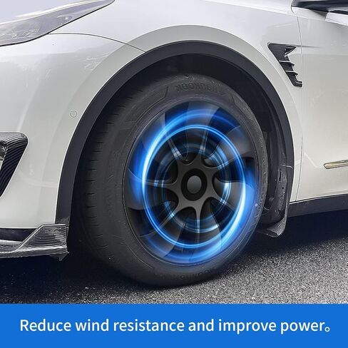 ThinSGO for Tesla Model Y Hubcap Model Y غطاء عجلة 19 بوصة أغطية محور العجلات شديدة التحمل لطراز Tesla Y (مجموعة من 4) in Kuwait