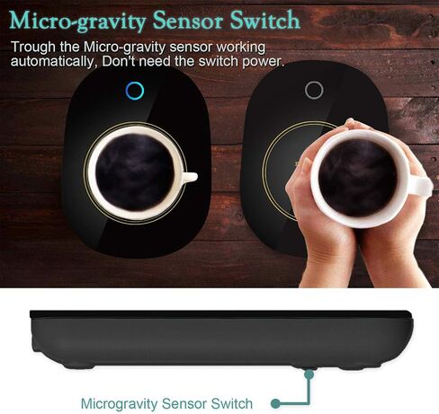 Mug Warmer Coffee Warmer with Automatic Shut Off to Keep Temperature Up to 131℉/ 55℃ Safely Use for Office/Home to Warm Coffee Tea Milk Candle Heating Wax (Black) in Saudi Arabia
