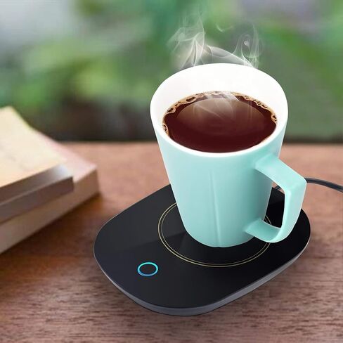 Mug Warmer Coffee Warmer with Automatic Shut Off to Keep Temperature Up to 131℉/ 55℃ Safely Use for Office/Home to Warm Coffee Tea Milk Candle Heating Wax (Black) in Saudi Arabia