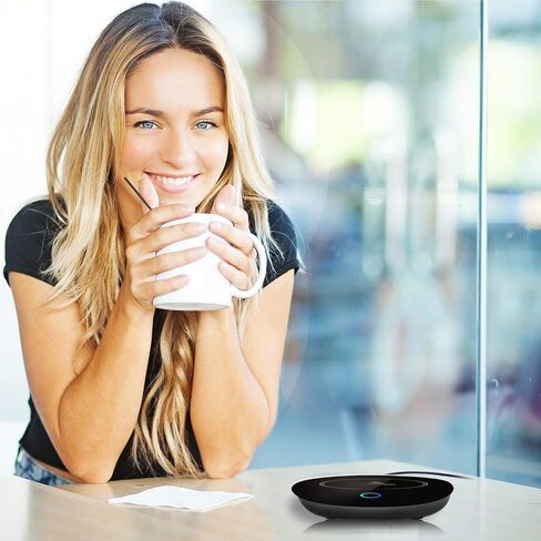 Mug Warmer Coffee Warmer with Automatic Shut Off to Keep Temperature Up to 131℉/ 55℃ Safely Use for Office/Home to Warm Coffee Tea Milk Candle Heating Wax (Black) in Saudi Arabia