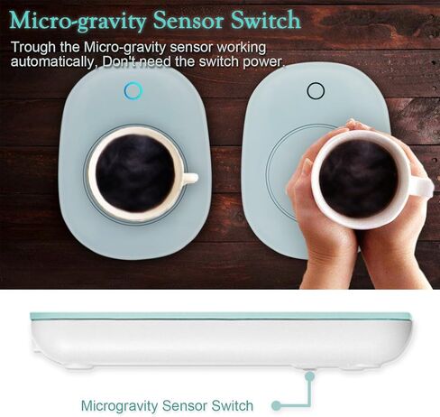 سخان القهوة للقدح مع إيقاف التشغيل التلقائي للحفاظ على درجة حرارة تصل إلى 131 درجة فهرنهايت/ 55 درجة مئوية، يستخدم بأمان للمكتب/المنزل لتدفئة شمع تسخين القهوة والشاي والحليب (أسود) in Kuwait