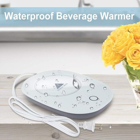 سخان القهوة للقدح مع إيقاف التشغيل التلقائي للحفاظ على درجة حرارة تصل إلى 131 درجة فهرنهايت/ 55 درجة مئوية، يستخدم بأمان للمكتب/المنزل لتدفئة شمع تسخين القهوة والشاي والحليب (أسود) in Kuwait