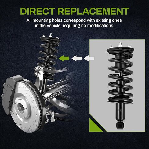 زوج أمامي من AUTOSAVER88 مجموعة صدمات كاملة متوافقة مع تيتان باثفايندر أرمادا إنفينيتي Qx56 in Kuwait