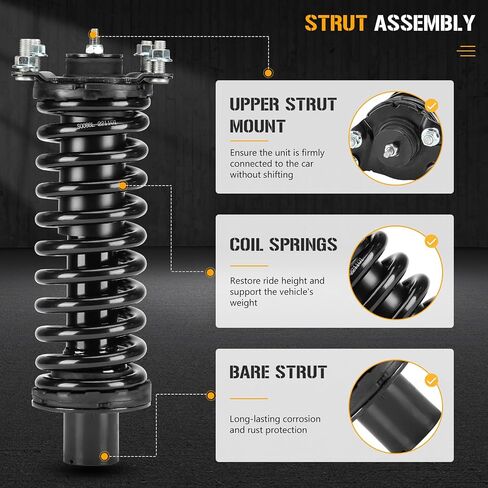 Front Rear Complete Strut Assembly w/Coil Spring Shock Absorber Fit for Dodge Nitro 2007-2011, for Jeep Liberty 2002-2012, 171577L 171577R 37203 (Set of 4) in Saudi Arabia
