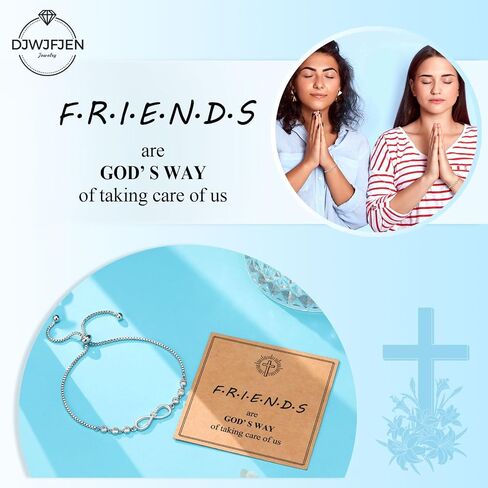 Infinity Cross Charm Bracelet Christian Easter Confirmation Baptism Graduation Gifts for Women Girls in Saudi Arabia