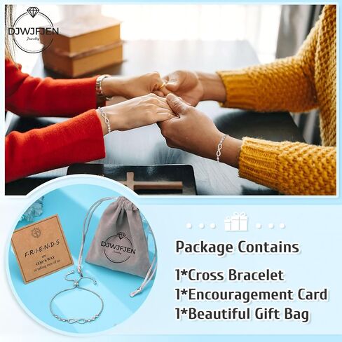 Infinity Cross Charm Bracelet Christian Easter Confirmation Baptism Graduation Gifts for Women Girls in Saudi Arabia