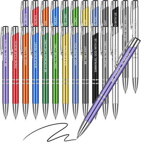 Spakon Bible Verse Ballpoint Pen Inspirational Pens Bulk Metal Motivational Journal Pens Religious Christian Gifts for Women Men(36 Pieces) in Saudi Arabia