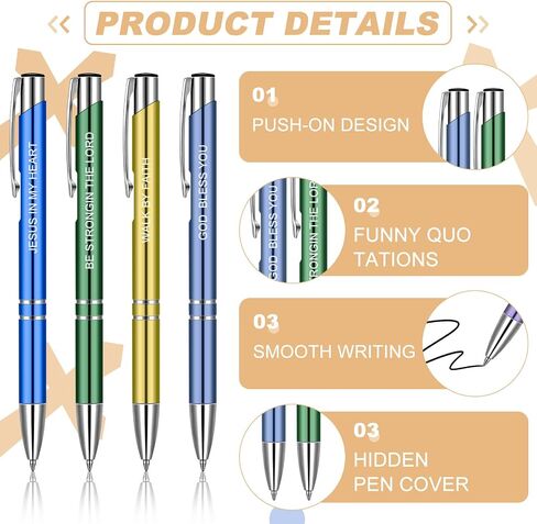 Spakon Bible Verse Ballpoint Pen Inspirational Pens Bulk Metal Motivational Journal Pens Religious Christian Gifts for Women Men(36 Pieces) in Saudi Arabia