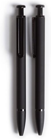 U Brands Monterey Ballpoint Pens, Set of 2, Black and White With Gold Details, Bold (1.0 mm) Point, Black Ink in Saudi Arabia