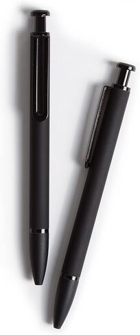 U Brands Monterey Ballpoint Pens, Set of 2, Black and White With Gold Details, Bold (1.0 mm) Point, Black Ink in Saudi Arabia