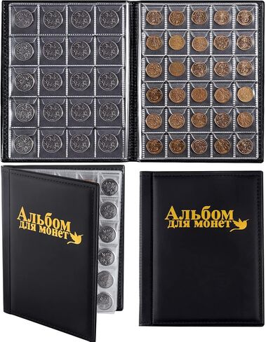 Ettonsun 250 Pockets Coin Collecting Holder Album - Coin Collection Book Supplies Holders for Collectors in Saudi Arabia